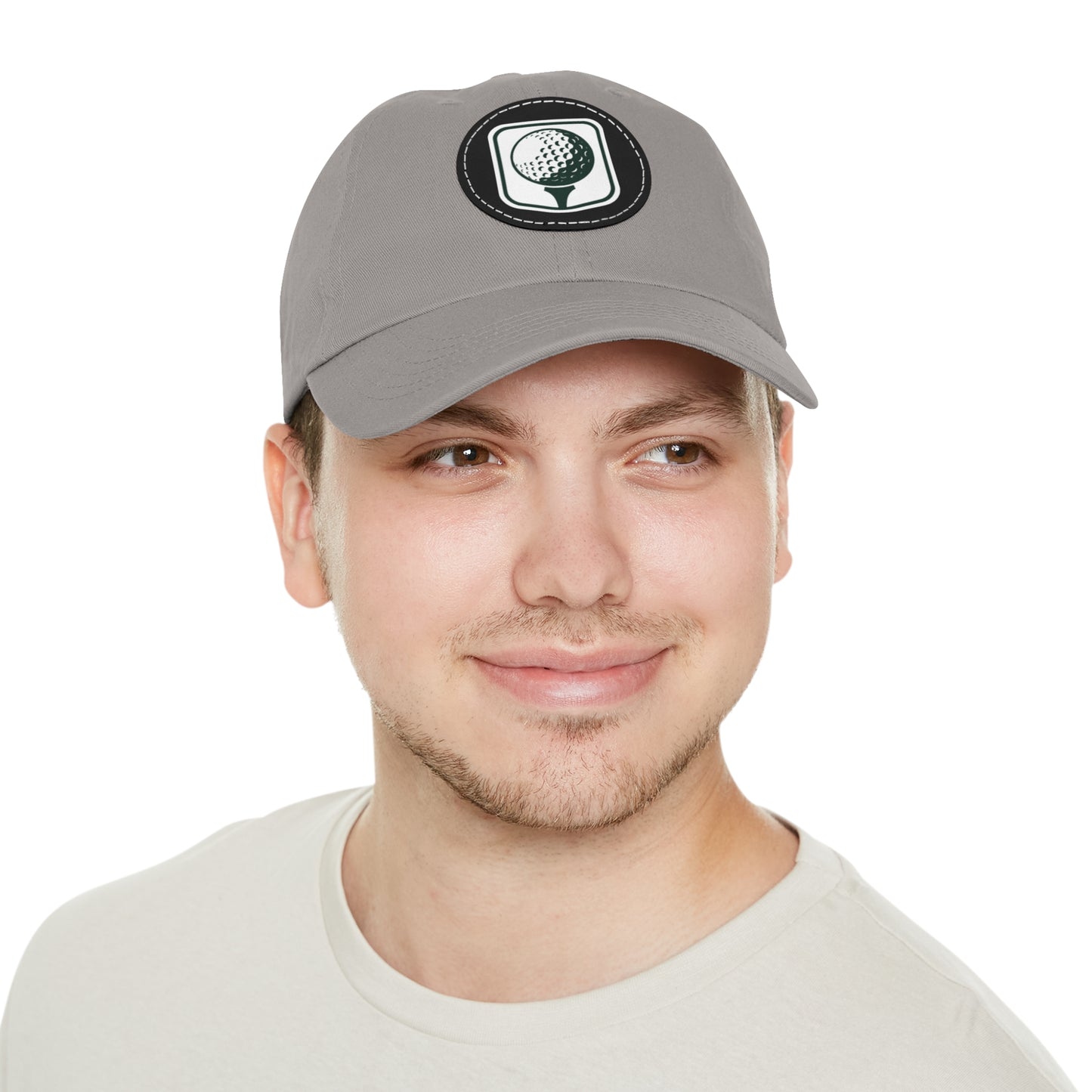 Adult Hat with Leather Patch (Round)