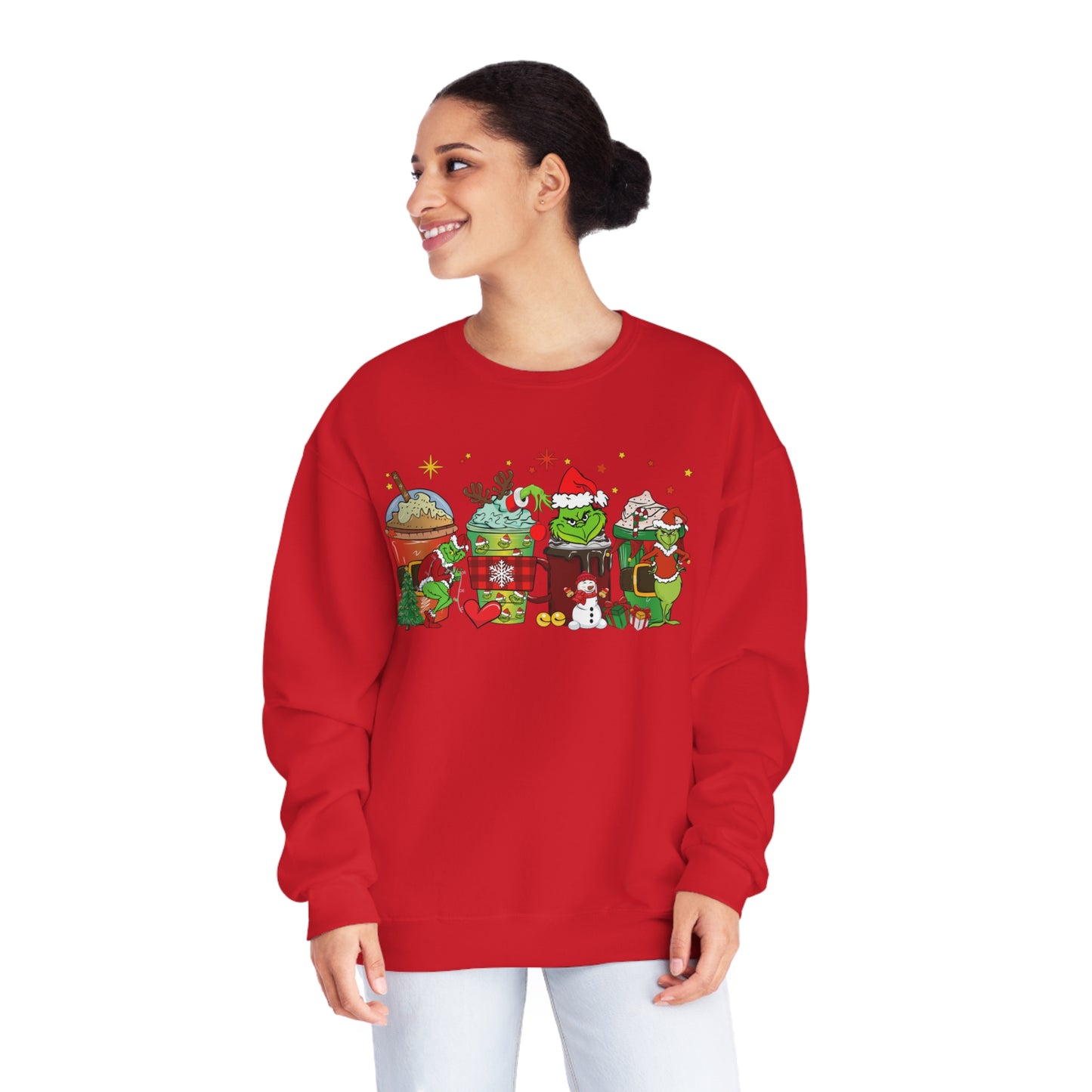 Adult Grinch Hot Cocoa Unisex NuBlend® Crewneck Sweatshirt