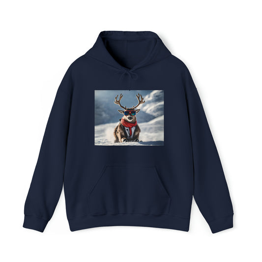 Just Chillin Reindeer Unisex Heavy Blend™ Hooded Sweatshirt