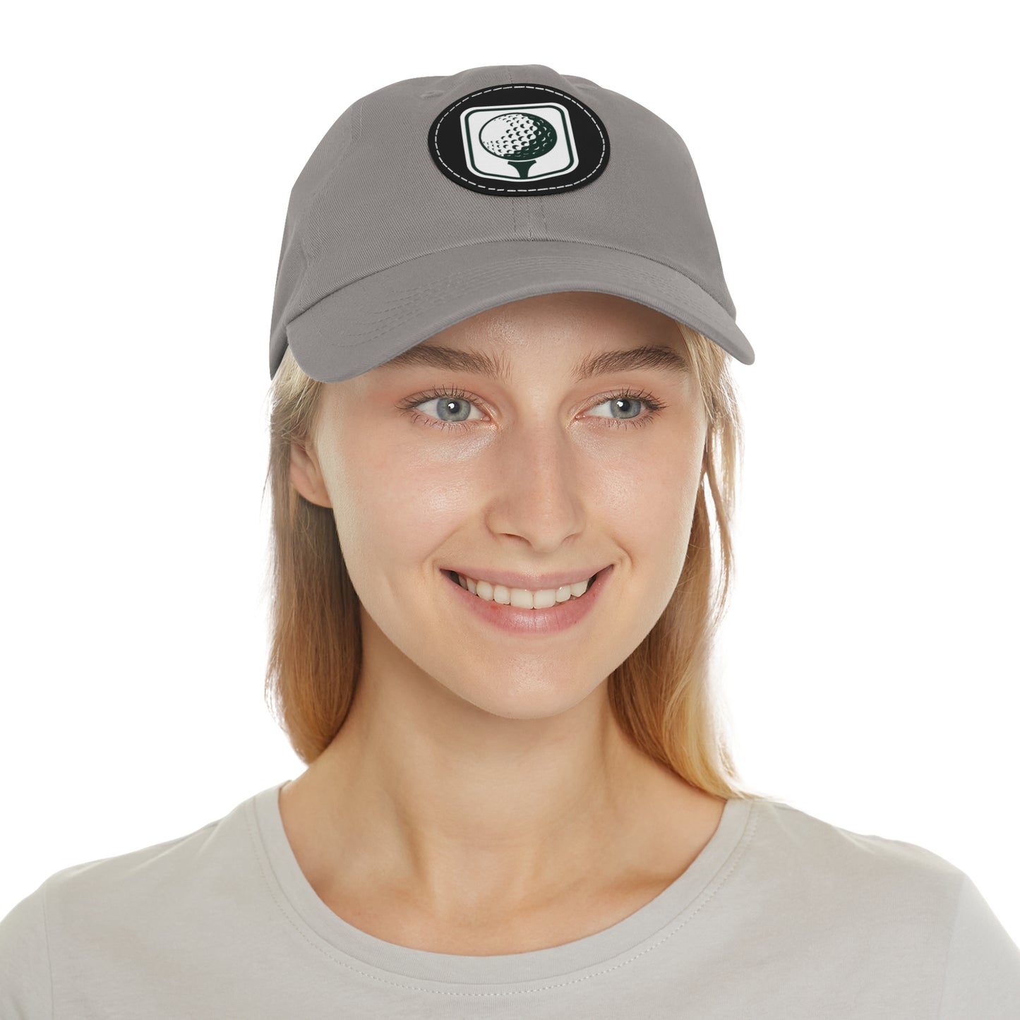 Adult Hat with Leather Patch (Round)