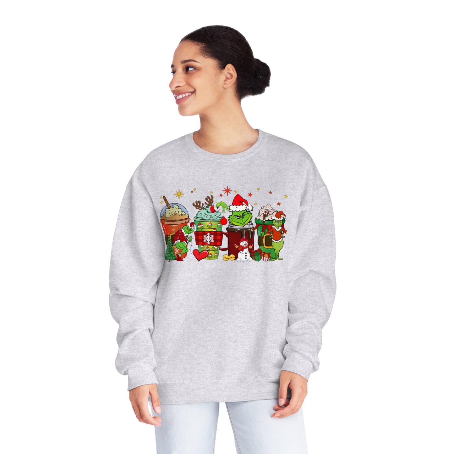 Adult Grinch Hot Cocoa Unisex NuBlend® Crewneck Sweatshirt