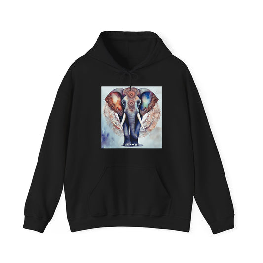 Elephant with mandala circle Unisex Hooded Sweatshirt