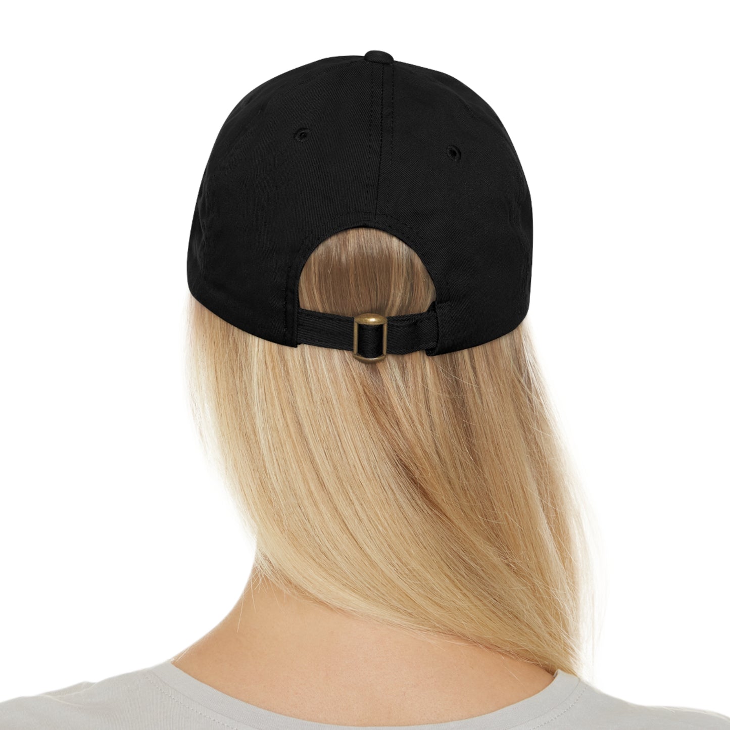 Adult Hat with Leather Patch (Round)