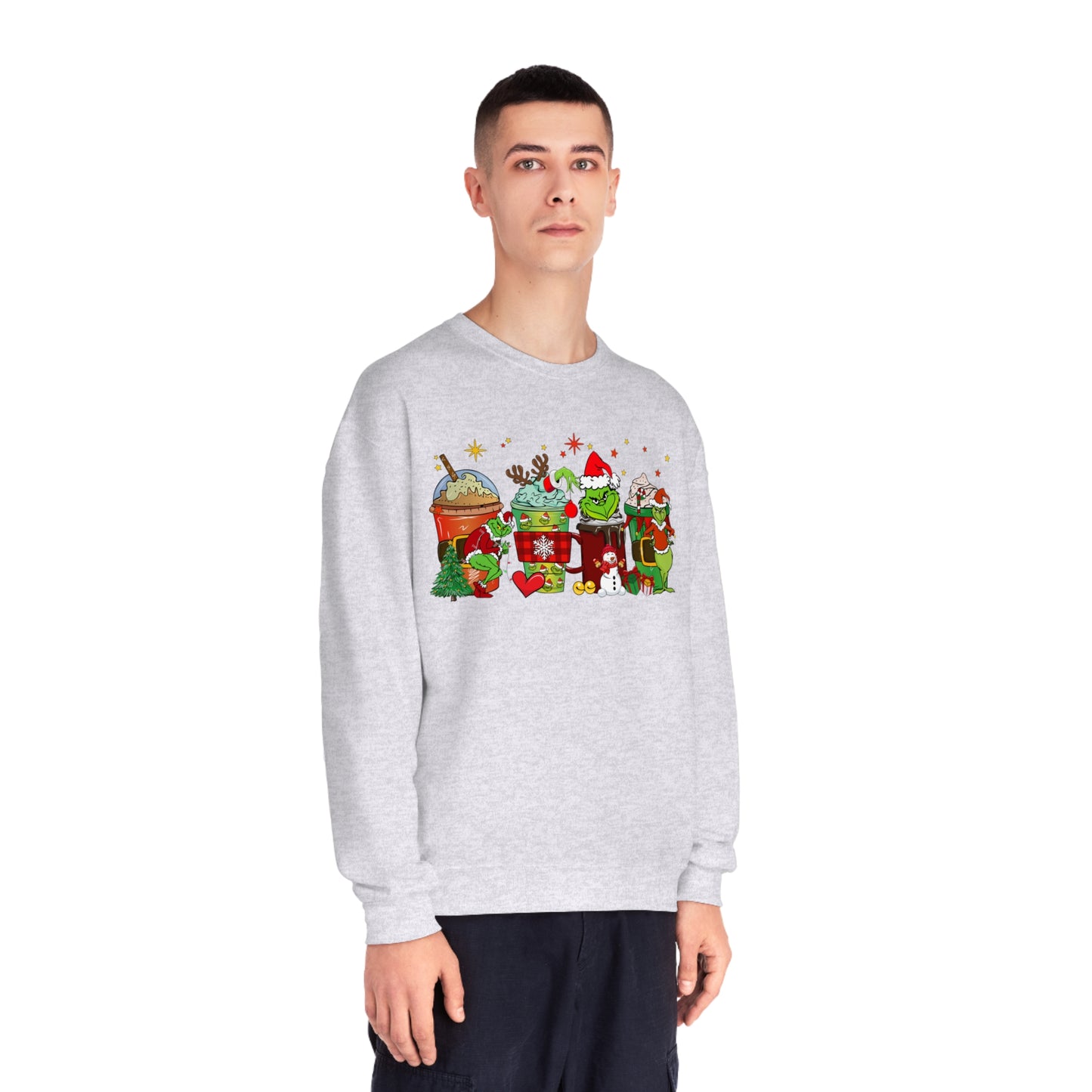 Adult Grinch Hot Cocoa Unisex NuBlend® Crewneck Sweatshirt