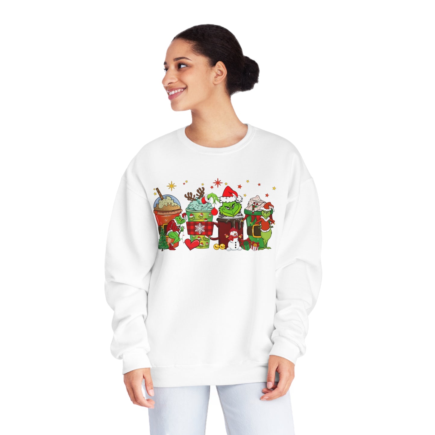 Adult Grinch Hot Cocoa Unisex NuBlend® Crewneck Sweatshirt