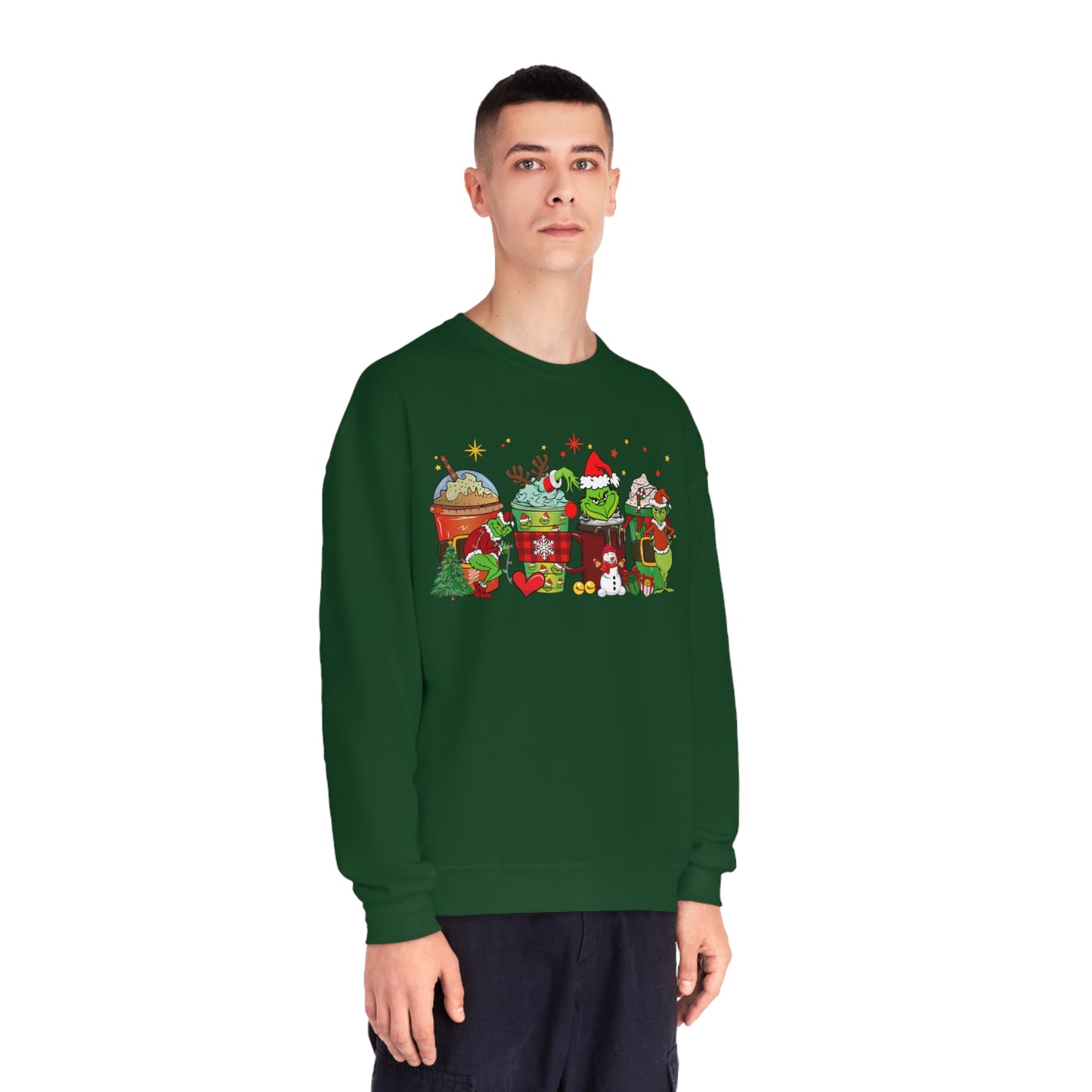 Adult Grinch Hot Cocoa Unisex NuBlend® Crewneck Sweatshirt