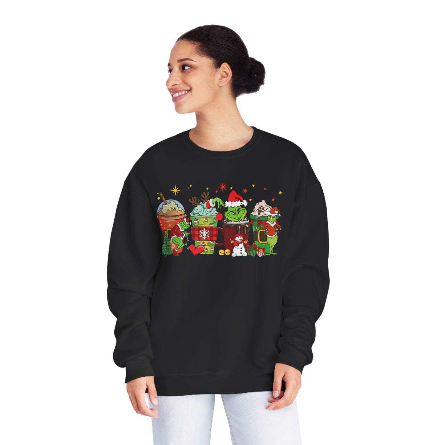 Adult Grinch Hot Cocoa Unisex NuBlend® Crewneck Sweatshirt