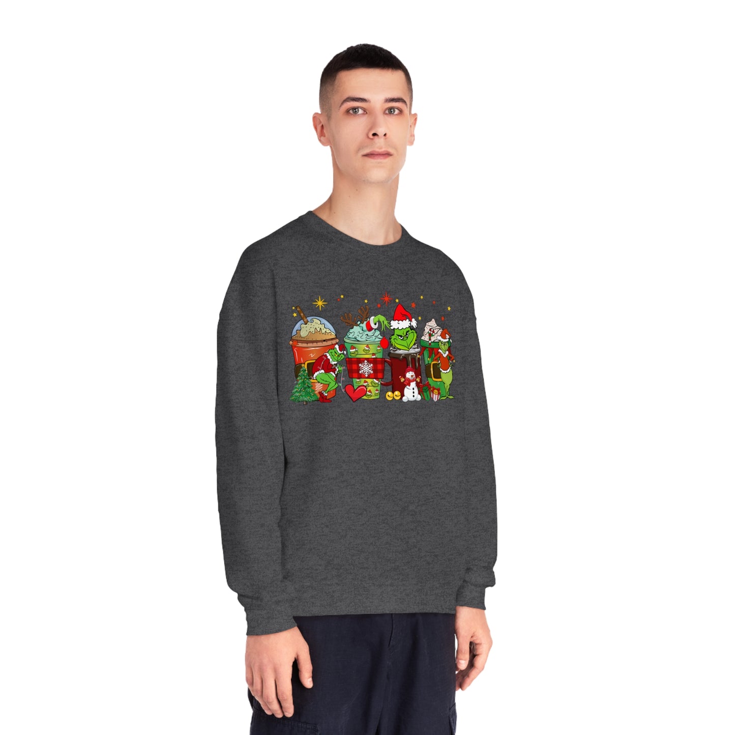 Adult Grinch Hot Cocoa Unisex NuBlend® Crewneck Sweatshirt