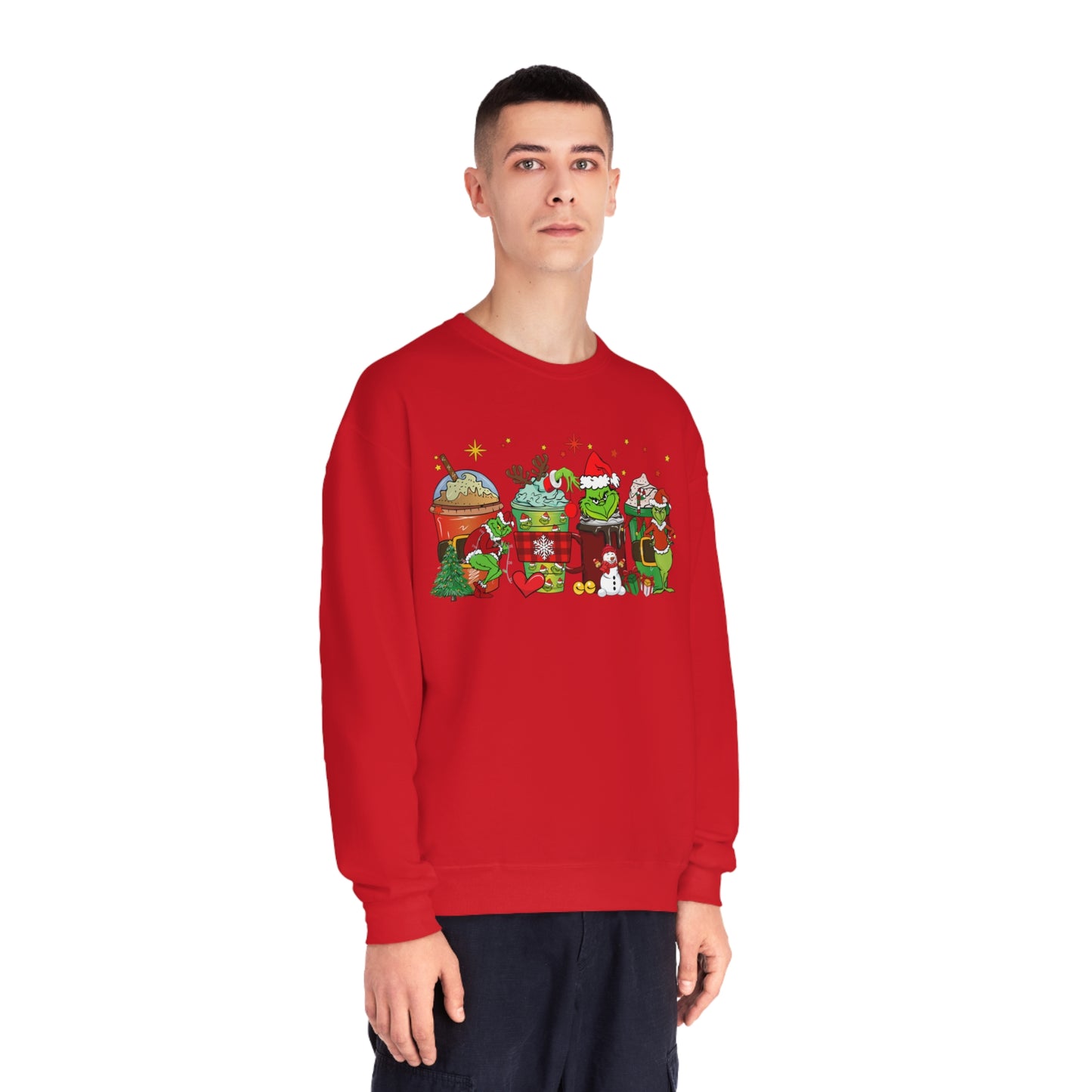 Adult Grinch Hot Cocoa Unisex NuBlend® Crewneck Sweatshirt